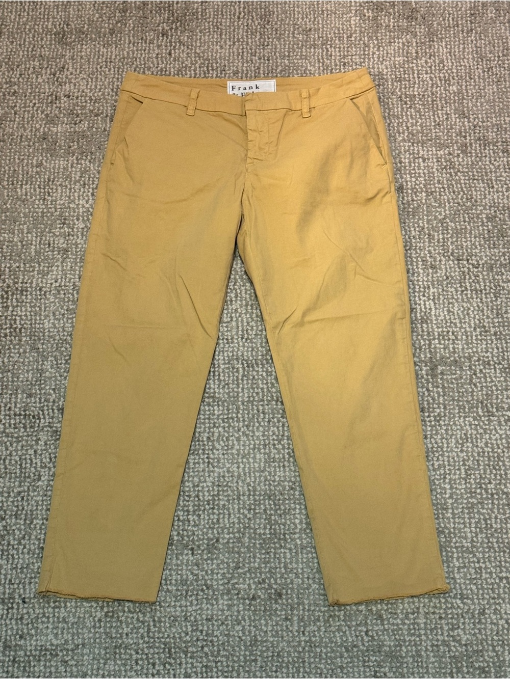Frank & Eileen Golden Mustard Cropped Chinos